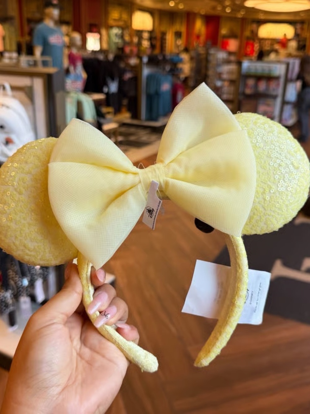Disney Butter Yellow Sequin Minnie Ears